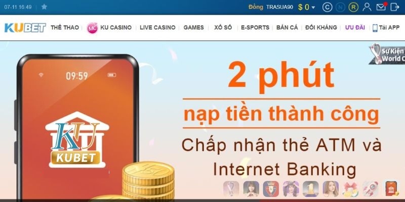 FAQs - Giải đáp các thắc mắc về việc nạp rút Ku11